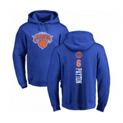 New York Knicks #6 Elfrid Payton Royal Blue Backer Pullover Hoodie