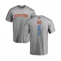 New York Knicks #00 Enes Kanter Ash Backer T-Shirt