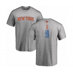New York Knicks #1 Bobby Portis Ash Backer T-Shirt