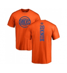 New York Knicks #20 Kevin Knox Orange One Color Backer T-Shirt