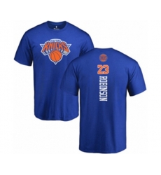 New York Knicks #23 Mitchell Robinson Royal Blue Backer T-Shirt