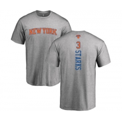 New York Knicks #3 John Starks Ash Backer T-Shirt