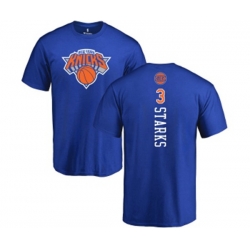New York Knicks #3 John Starks Royal Blue Backer T-Shirt