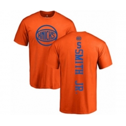 New York Knicks #5 Dennis Smith Jr. Orange One Color Backer T-Shirt