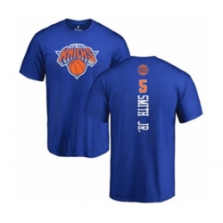 New York Knicks #5 Dennis Smith Jr. Royal Blue Backer T-Shirt