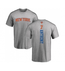 New York Knicks #7 Carmelo Anthony Ash Backer T-Shirt