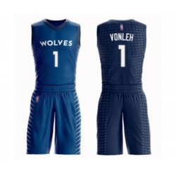 Minnesota Timberwolves #1 Noah Vonleh Swingman Blue Basketball Suit Jersey Minnesota Timberwolves #1 Noah Vonleh Swingman Blue Basketball Suit Jersey