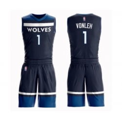 Minnesota Timberwolves #1 Noah Vonleh Swingman Navy Blue Basketball Suit Jersey - Icon Edition