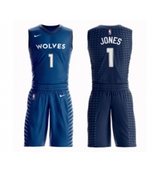 Minnesota Timberwolves #1 Tyus Jones Swingman Blue Basketball Suit Jersey