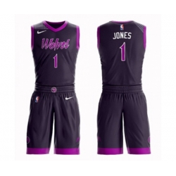 Minnesota Timberwolves #1 Tyus Jones Swingman Purple Basketball Suit Jersey - City Edition Minnesota Timberwolves #1 Tyus Jones Swingman Purple Basketball Suit Jersey - City Edition