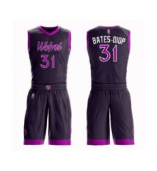 Minnesota Timberwolves #31 Keita Bates-Diop Swingman Purple Basketball Suit Jersey - City Edition