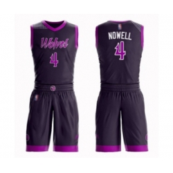 Minnesota Timberwolves #4 Jaylen Nowell Swingman Purple Basketball Suit Jersey - City Edition Minnesota Timberwolves #4 Jaylen Nowell Swingman Purple Basketball Suit Jersey - City Edition