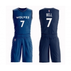 Minnesota Timberwolves #7 Jordan Bell Swingman Blue Basketball Suit Jersey Minnesota Timberwolves #7 Jordan Bell Swingman Blue Basketball Suit Jersey
