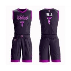 Minnesota Timberwolves #7 Jordan Bell Swingman Purple Basketball Suit Jersey - City Edition Minnesota Timberwolves #7 Jordan Bell Swingman Purple Basketball Suit Jersey - City Edition