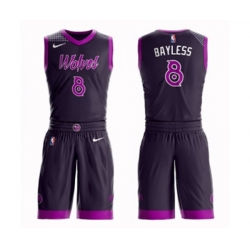 Minnesota Timberwolves #8 Jerryd Bayless Swingman Purple Basketball Suit Jersey - City Edition Minnesota Timberwolves #8 Jerryd Bayless Swingman Purple Basketball Suit Jersey - City Edition