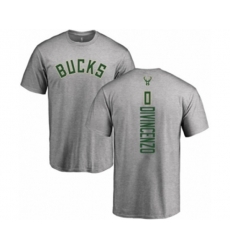 Milwaukee Bucks #0 Donte DiVincenzo Ash Backer T-Shirt