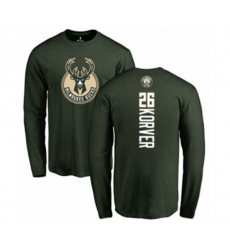 Milwaukee Bucks #26 Kyle Korver Green Backer Long Sleeve T-Shirt