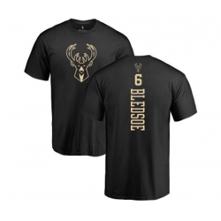 Milwaukee Bucks #6 Eric Bledsoe Black One Color Backer T-Shirt