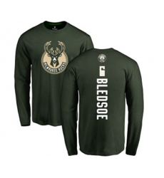 Milwaukee Bucks #6 Eric Bledsoe Green Backer Long Sleeve T-Shirt