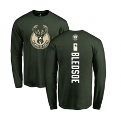 Milwaukee Bucks #6 Eric Bledsoe Green Backer Long Sleeve T-Shirt