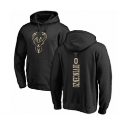 Milwaukee Bucks #0 Donte DiVincenzo Black One Color Backer Pullover Hoodie