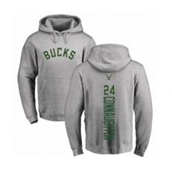 Milwaukee Bucks #24 Pat Connaughton Ash Backer Pullover Hoodie