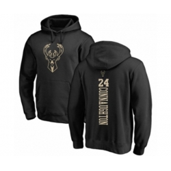 Milwaukee Bucks #24 Pat Connaughton Black One Color Backer Pullover Hoodie