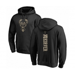 Milwaukee Bucks #26 Kyle Korver Black One Color Backer Pullover Hoodie