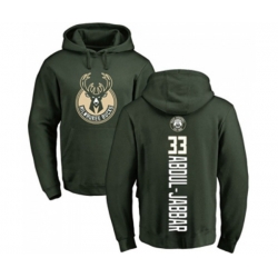 Milwaukee Bucks #33 Kareem Abdul-Jabbar Green Backer Pullover Hoodie