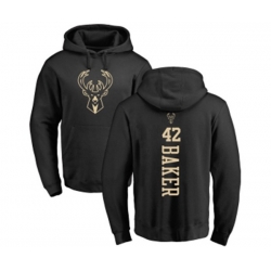 Milwaukee Bucks #42 Vin Baker Black One Color Backer Pullover Hoodie