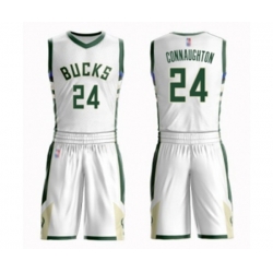 Milwaukee Bucks #24 Pat Connaughton Swingman White Basketball Suit Jersey - Association Edition