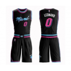 Miami Heat #0 Meyers Leonard Authentic Black Basketball Suit Jersey - City Edition