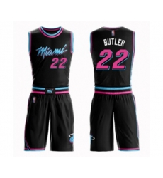 Miami Heat #22 Jimmy Butler Authentic Black Basketball Suit Jersey - City Edition