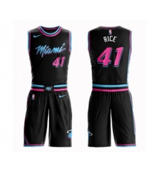 Miami Heat #41 Glen Rice Authentic Black Basketball Suit Jersey - City Edition