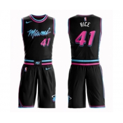 Miami Heat #41 Glen Rice Authentic Black Basketball Suit Jersey - City Edition