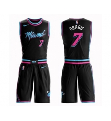 Miami Heat #7 Goran Dragic Swingman Black Basketball Suit Jersey - City Edition