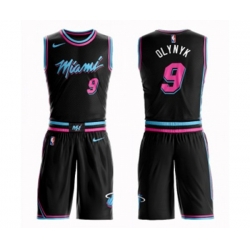 Miami Heat #9 Kelly Olynyk Swingman Black Basketball Suit Jersey - City Edition