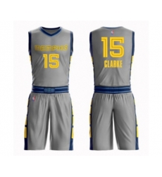 Memphis Grizzlies #15 Brandon Clarke Authentic Gray Basketball Suit Jersey - City Edition