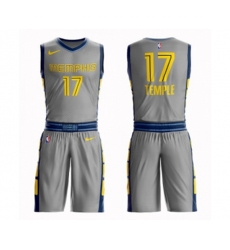 Memphis Grizzlies #17 Garrett Temple Authentic Gray Basketball Suit Jersey - City Edition