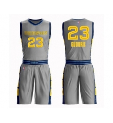 Memphis Grizzlies #23 Marko Guduric Authentic Gray Basketball Suit Jersey - City Edition