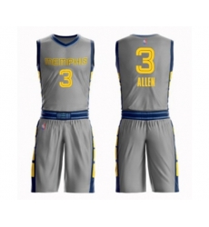 Memphis Grizzlies #3 Grayson Allen Authentic Gray Basketball Suit Jersey - City Edition