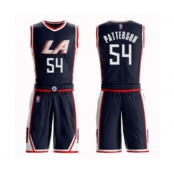 Los Angeles Clippers #54 Patrick Patterson Swingman Navy Blue Basketball Suit Jersey - City Edition Los Angeles Clippers #54 Patrick Patterson Swingman Navy Blue Basketball Suit Jersey - City Edition