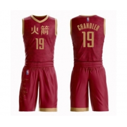 Houston Rockets #19 Tyson Chandler Authentic Red Basketball Suit Jersey - City Edition