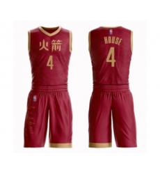 Houston Rockets #4 Danuel House Swingman Red Basketball Suit Jersey - City Edition