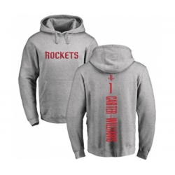 Houston Rockets #1 Michael Carter-Williams Ash Backer Pullover Hoodie