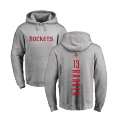 Houston Rockets #13 James Harden Ash Backer Pullover Hoodie