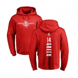 Houston Rockets #14 Gerald Green Red Backer Pullover Hoodie