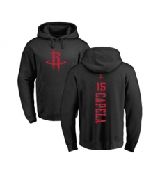 Houston Rockets #15 Clint Capela Black One Color Backer Pullover Hoodie
