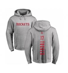 Houston Rockets #17 PJ Tucker Ash Backer Pullover Hoodie