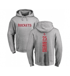 Houston Rockets #25 Austin Rivers Ash Backer Pullover Hoodie